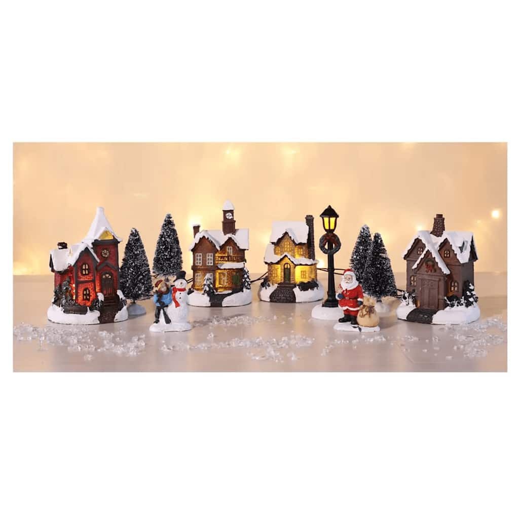 Kerstdorp met LED-verlichting - 76% Korting