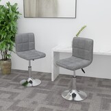 vidaXL Draaibare Eetkamerstoelen 2-stuks Lichtgrijs (43% Korting!)