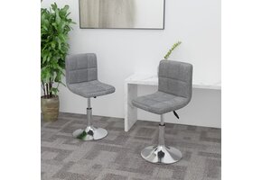 vidaXL Draaibare Eetkamerstoelen 2-stuks Lichtgrijs (43% Korting!)