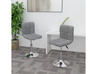 vidaXL Draaibare Eetkamerstoelen 2-stuks Lichtgrijs (43% Korting!)
