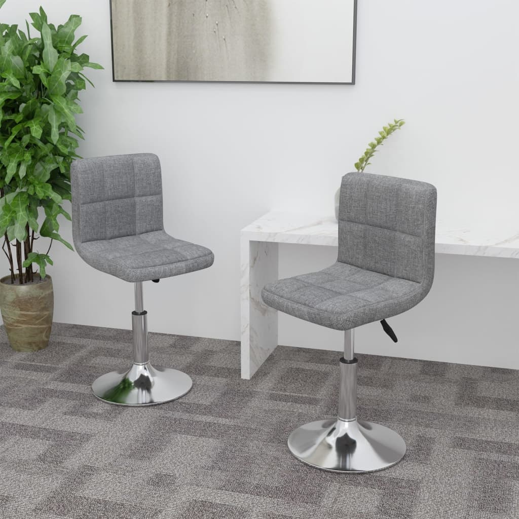vidaXL Draaibare Eetkamerstoelen 2-stuks Lichtgrijs (43% Korting!)