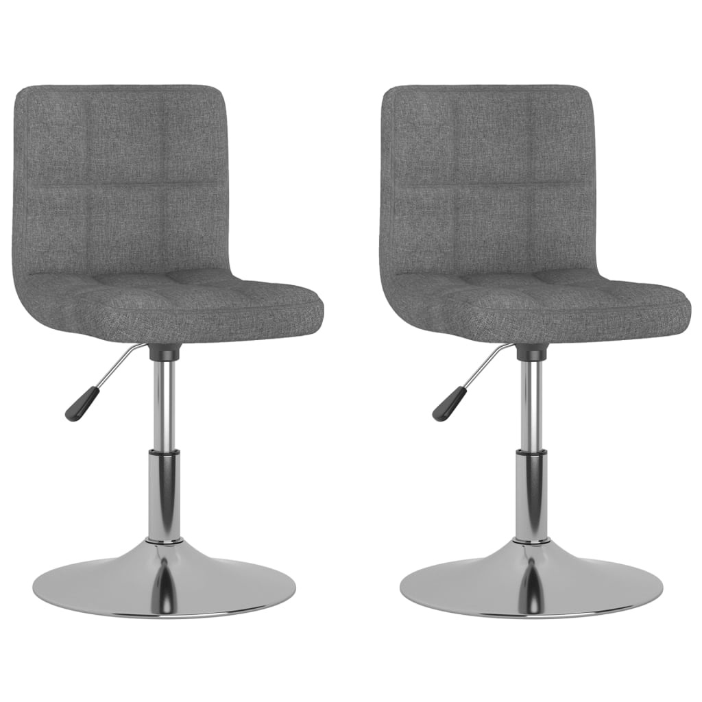 vidaXL Draaibare Eetkamerstoelen 2-stuks Lichtgrijs (43% Korting!)