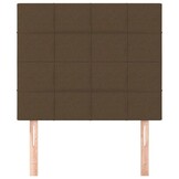 vidaXL Hoofdborden Set 2x (100x5x78/88cm) Stof Donkerbruin - 55% Korting