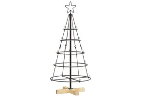 vidaXL Kerst Cone Boom met Standaard Zwart 90 cm - 50% Korting!