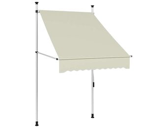 vidaXL Luifel Handmatig Uittrekbaar 100 cm Crème - 60% Korting
