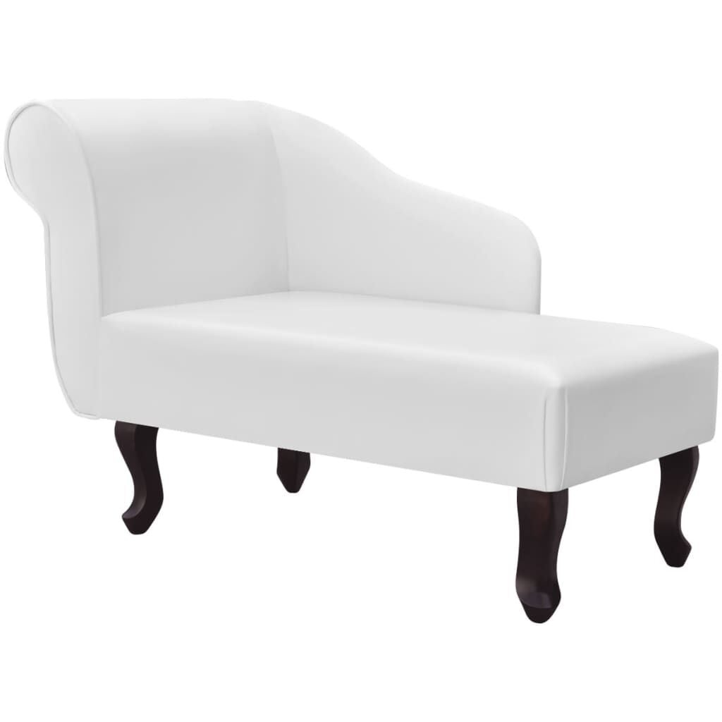 vidaXL Chaise Longue Kunstleer Wit - 61% Korting!