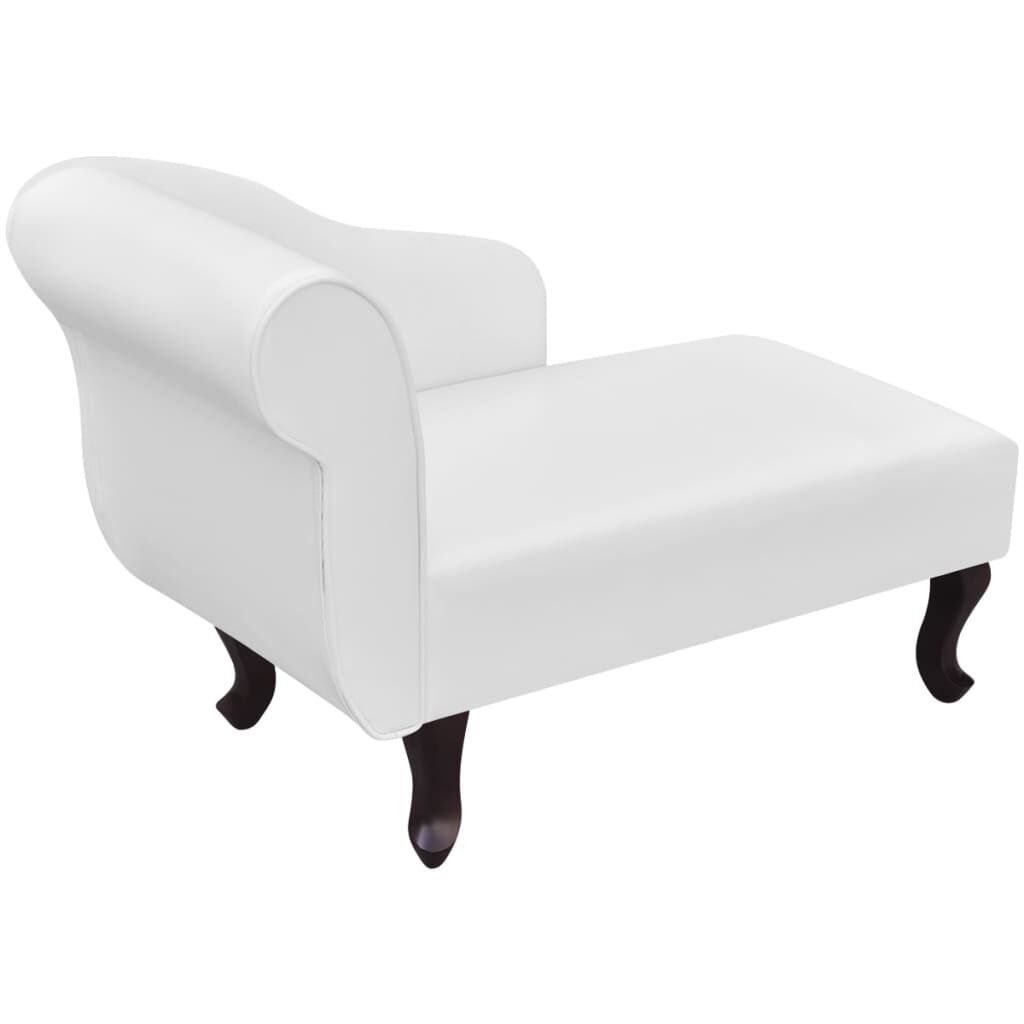 vidaXL Chaise Longue Kunstleer Wit - 61% Korting!