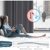 Verduisterend Thermo Gordijn Kant en Klaar Grijs 1 Stuk B 132 x H 210 cm met Oogjes