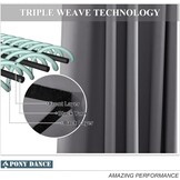 Verduisterend Thermo Gordijn Kant en Klaar Grijs 1 Stuk B 132 x H 210 cm met Oogjes