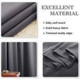 Verduisterend Thermo Gordijn Kant en Klaar Grijs 1 Stuk B 132 x H 210 cm met Oogjes