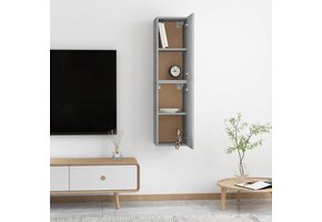 Betongrijs TV-meubel Set: 2x Wandkast met Korting