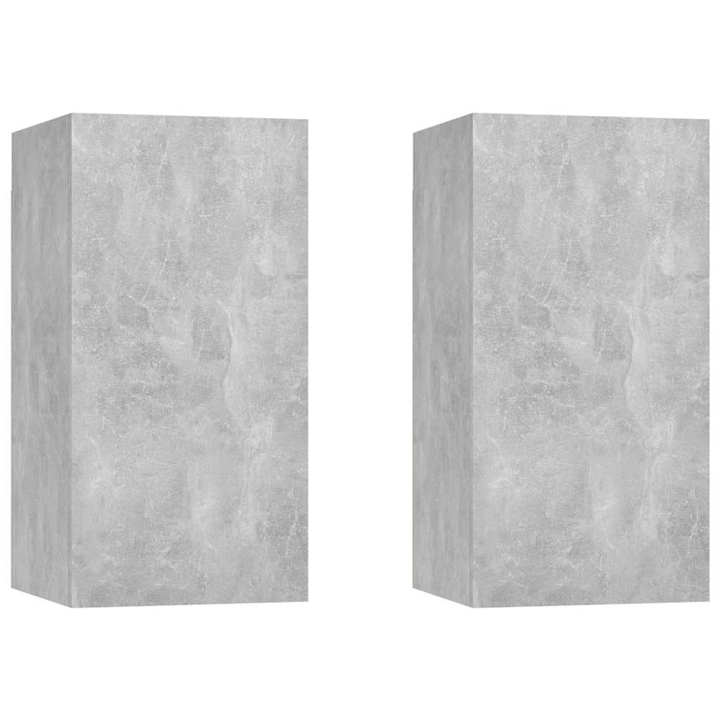 2x TV-meubel Betongrijs - Bewezen Hout - 56% Korting