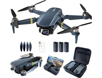 Opvouwbare drone voor beginners met 4K camera, 800m bereik en 60+ min vliegtijd (3 accu's)