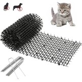 Kattenafweerstrip met spikes 200x30 cm, kunststof, met 8 U-vormige grondankers, diervriendelijk