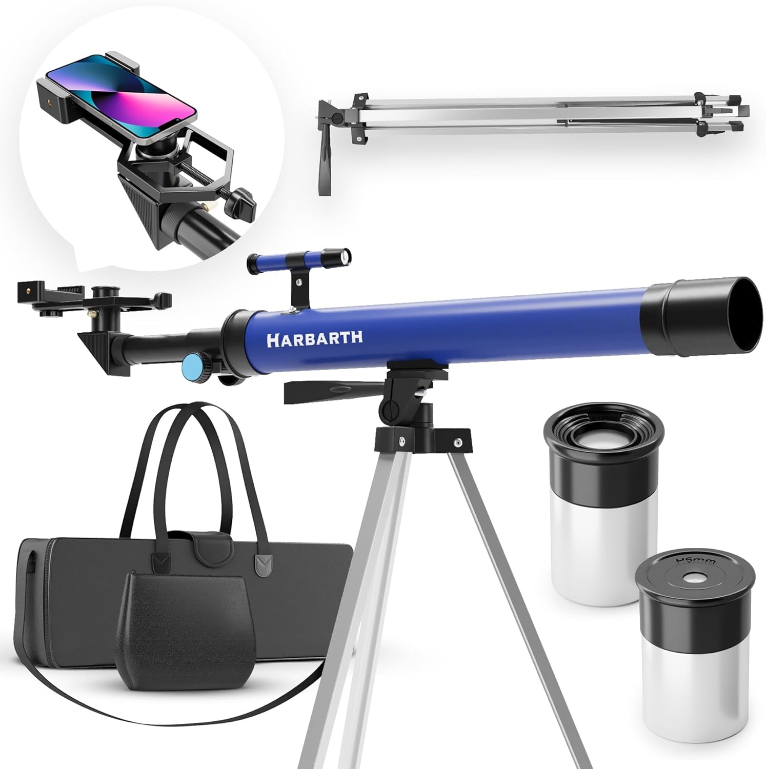 Refractor Telescoop met oculairs voor sterren, planeten en kosmos - Geschikt voor volwassenen en jonge astronomen