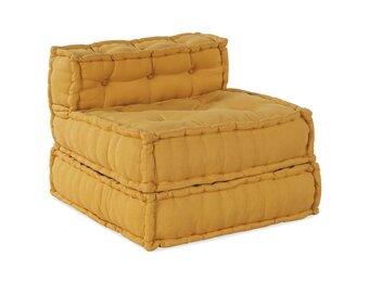 vidaXL Poef modulair 70x70x54 stof geel