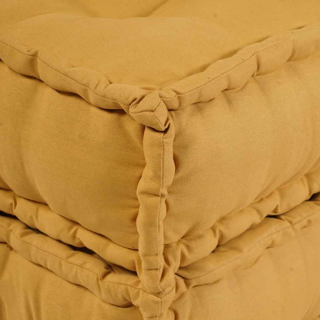 vidaXL Modulaire Poef, Geel - 35% Korting!