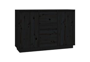vidaXL Dressoir Grenenhout Zwart - 59% Korting