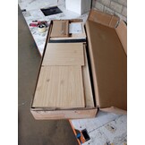 vidaXL Dressoir 111x34x75 cm massief grenenhout zwart