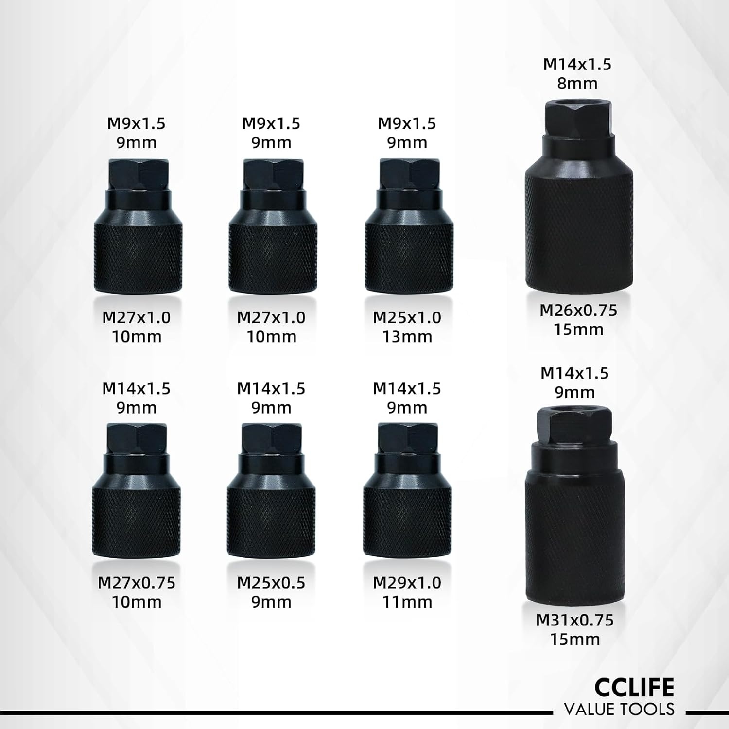 21-delige set pneumatische diesel injectortrekker met adapter voor Bosch Delphi Denso Siemens
