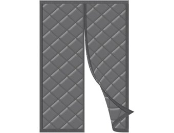 HOWIN Thermisch Deur Isolatiegordijn Magneet 90 x 200 cm Grijs