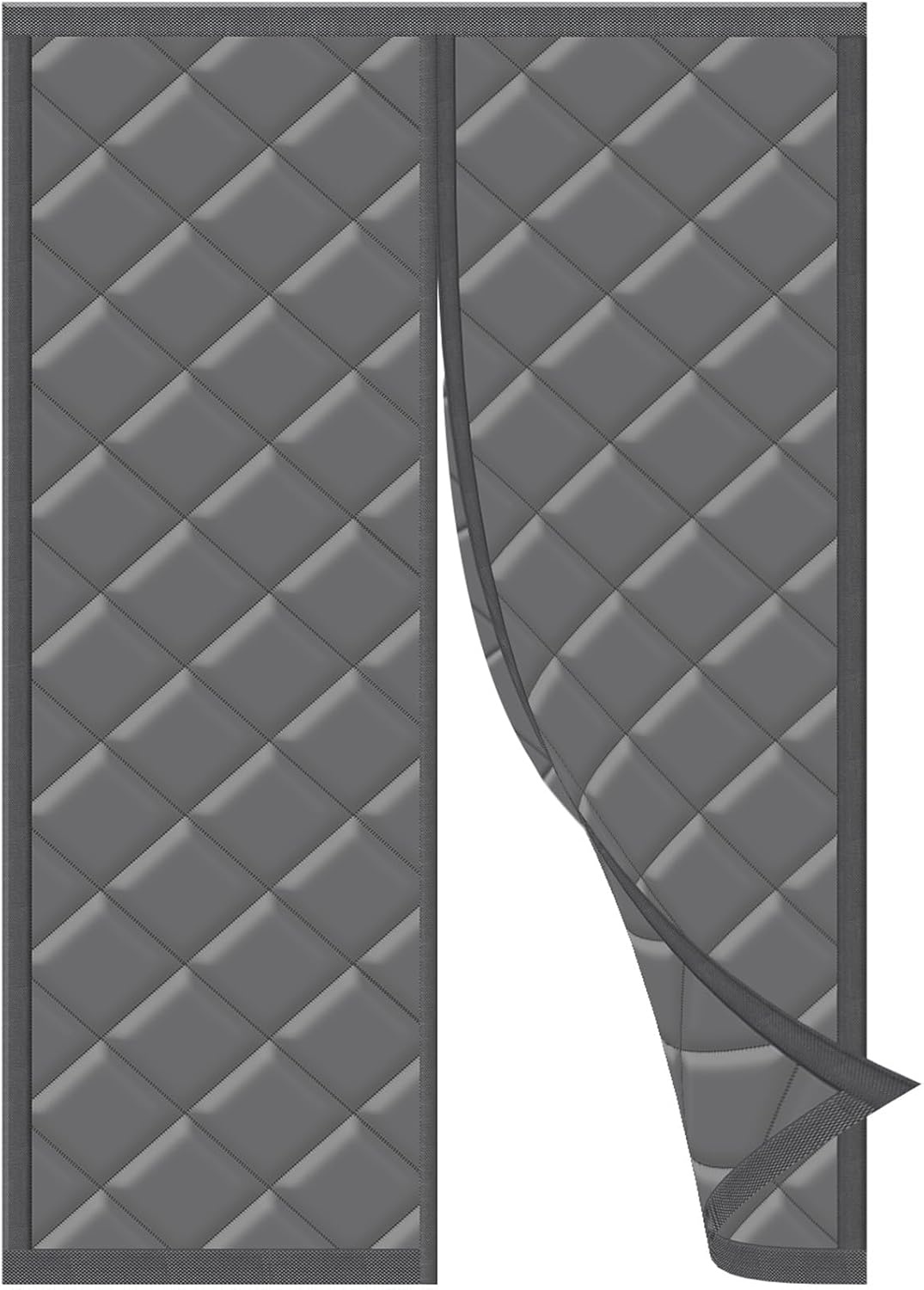 HOWIN Thermisch Deur Isolatiegordijn Magneet 90 x 200 cm Grijs