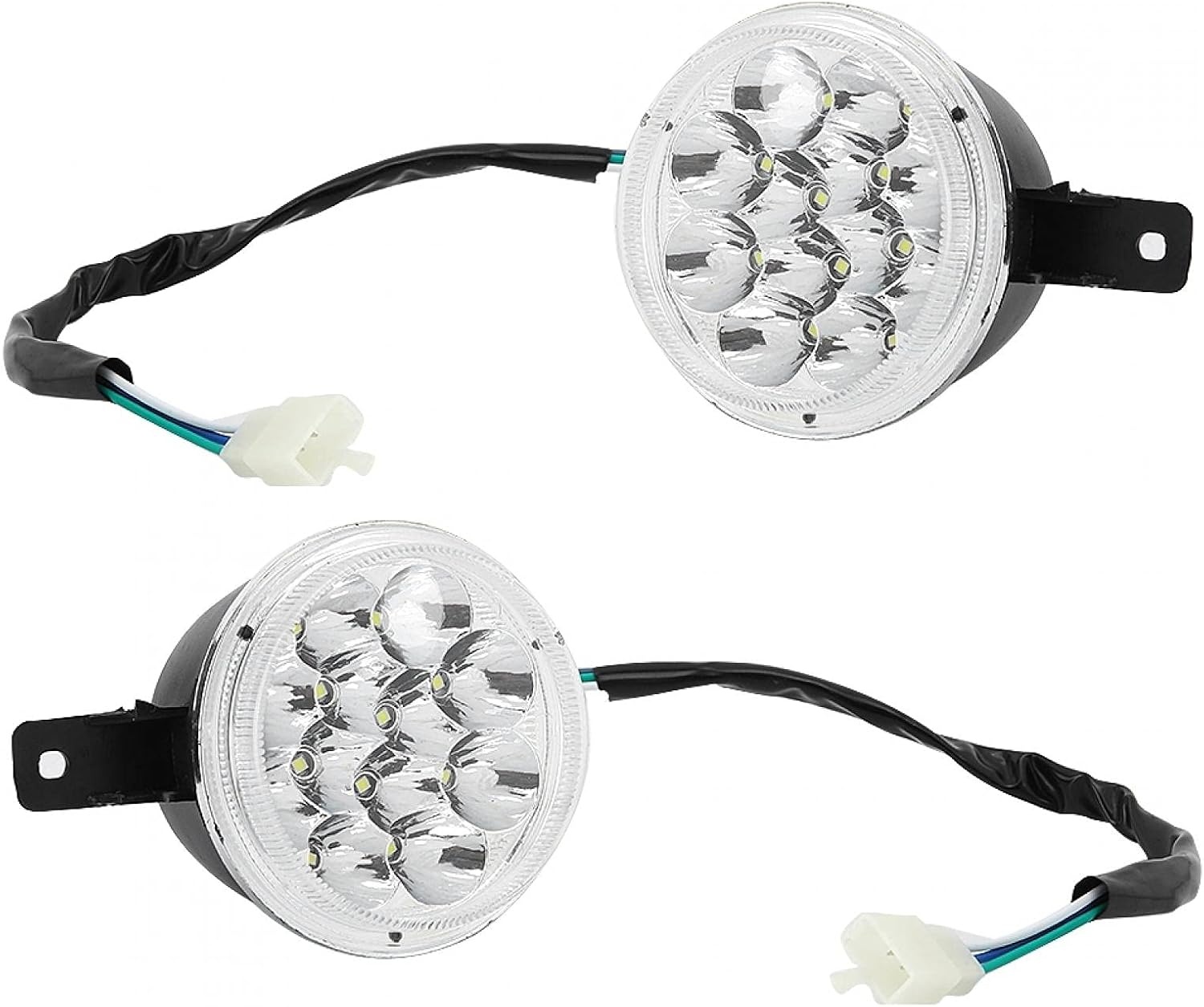 LED Koplamp 12V voor Motorfiets Quad ATV Crossmotor 150cc 250cc, Links & Rechts Set