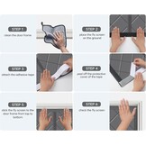 HOWIN Thermisch Deur Isolatiegordijn Magneet 90 x 200 cm Grijs