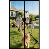 HOWIN Thermisch Deur Isolatiegordijn Magneet 90 x 200 cm Grijs