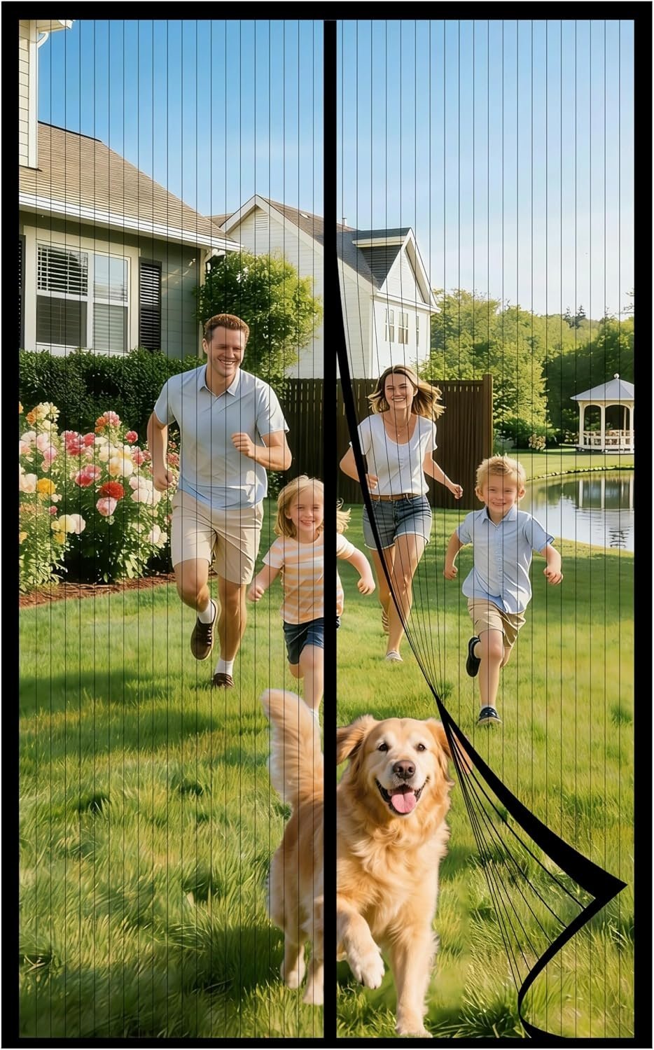 HOWIN Thermisch Deur Isolatiegordijn Magneet 90 x 200 cm Grijs