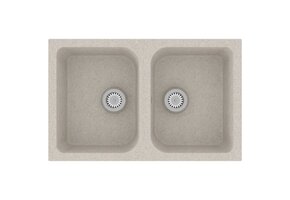 VidaXL Keukenwasbak Beige Graniet 76x48x30 cm - 83% Korting