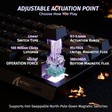 ATTACK SHARK X68 HE 8000Hz Rapid Trigger Toetsenbord, 0.01mm RT Nauwkeurigheid Bedraad Gaming Toetsenbord, Magnetische Schakelaar, Verstelbare Actuatie, Snap Tap, RGB Verlichting, PC/Mac, Zwart