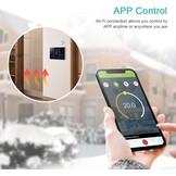 Programmeerbare Wifi Thermostaat met UV-index, vochtweergave, vergrendeling, spraakbediening en 4.8 inch LCD-touchscreen
