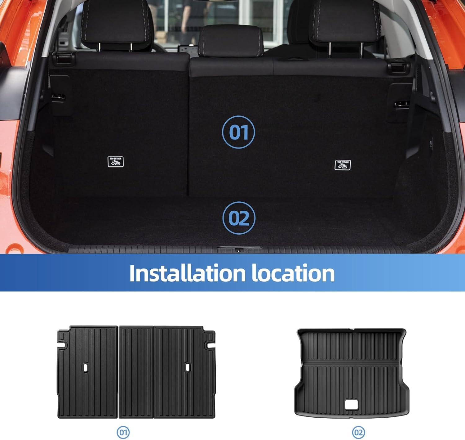 Vloermatten & Kofferbakmat voor Xpeng G6 2023 2024 TPE 3D Allweather Geurloos Zwart LHD