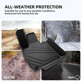 Vloermatten & Kofferbakmat voor Xpeng G6 2023 2024 TPE 3D Allweather Geurloos Zwart LHD