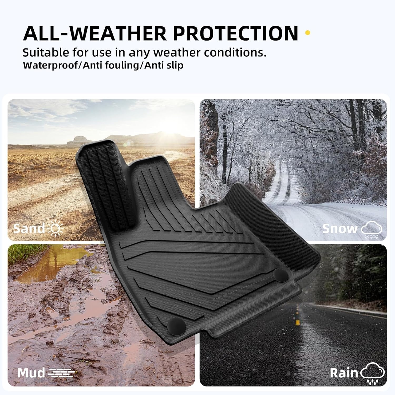 Vloermatten & Kofferbakmat voor Xpeng G6 2023 2024 TPE 3D Allweather Geurloos Zwart LHD