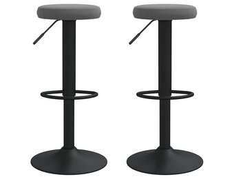 2x VidaXL Barkrukken Fluweel Donkergrijs - 66% Korting!