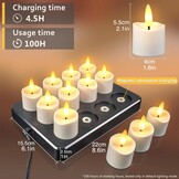 Oplaadbare LED Theelichtjes Waterdicht (12st) - 53% Korting!