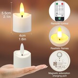 Oplaadbare LED Theelichtjes Waterdicht (12st) - 53% Korting!