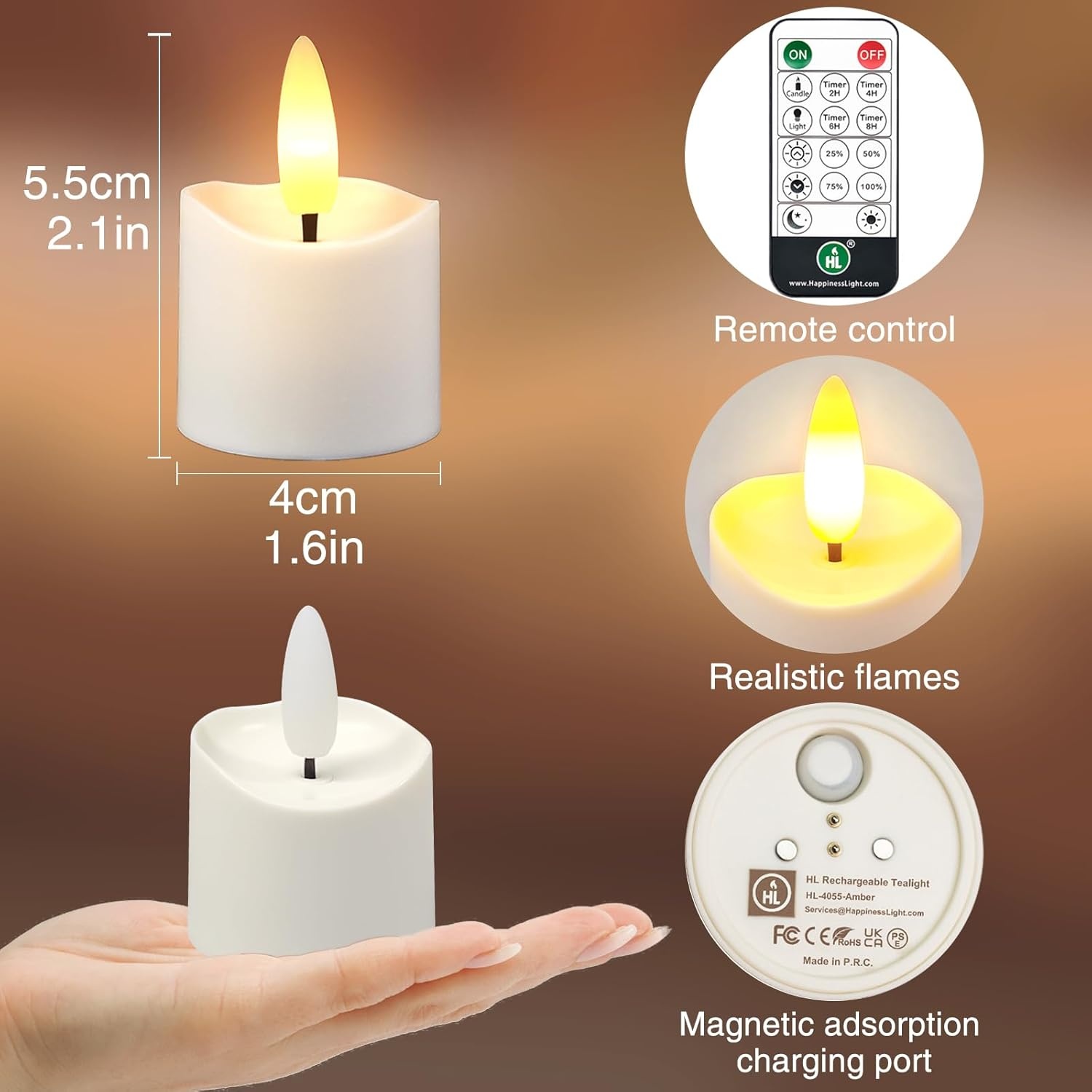 Oplaadbare LED Theelichtjes Waterdicht (12st) - 53% Korting!