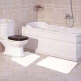Antislip Badmat Set Wit (50x80 & 50x40cm) - 50% Korting