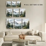 Canvas Schilderijen Set van 3 - Aquarel Bos | 29% Korting