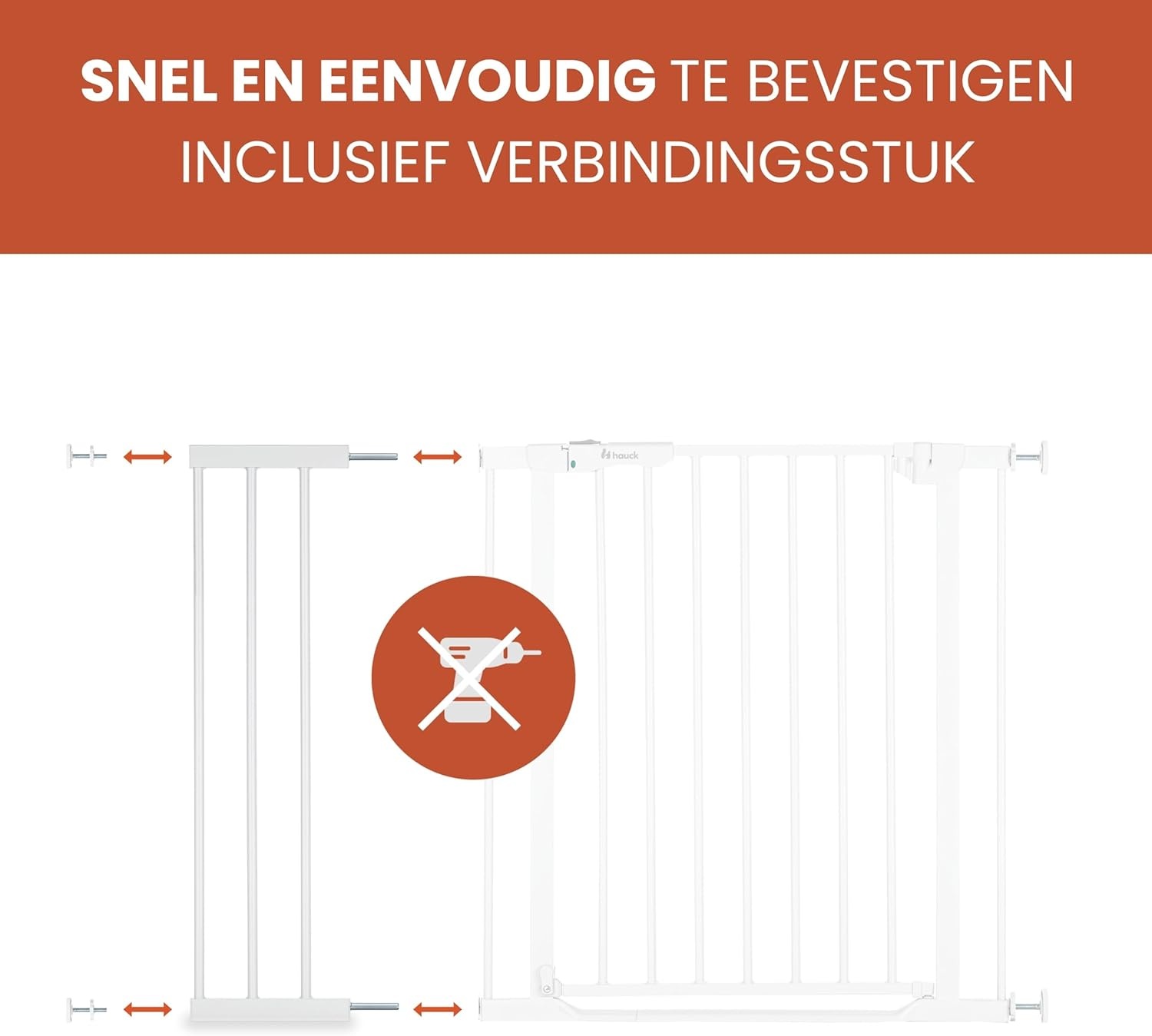 Hauck Deur/Traphek Verlengstuk 21cm Wit - 32% Korting