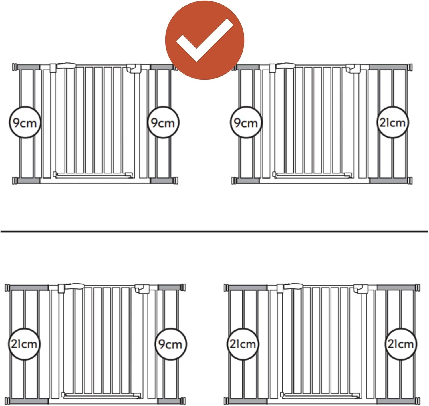 Hauck Deur/Traphek Verlengstuk 21cm Wit - 32% Korting