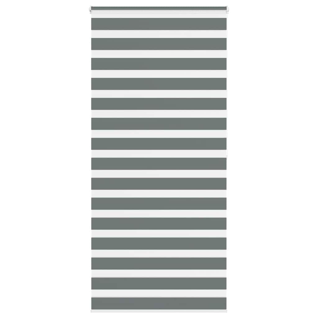 vidaXL Zebra Rolgordijn Donkergrijs (115x200 cm) - 50% Korting