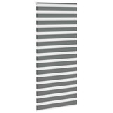 vidaXL Zebra Rolgordijn Donkergrijs (115x200 cm) - 50% Korting
