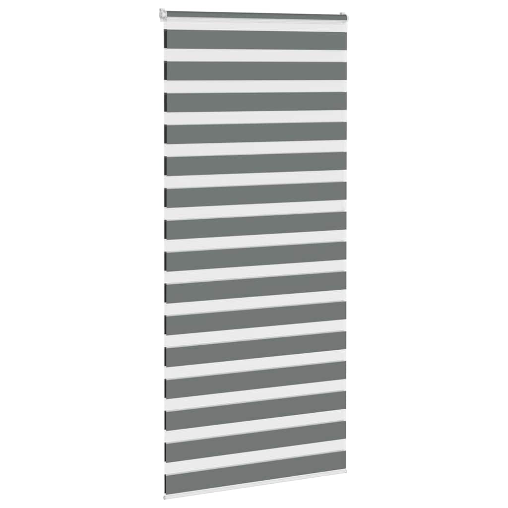 vidaXL Zebra Rolgordijn Donkergrijs (115x200 cm) - 50% Korting