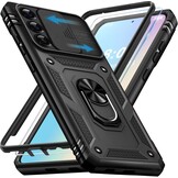 Samsung S25 Hoesje Zwart met Ringstand & Screenprotector - 34% Korting!