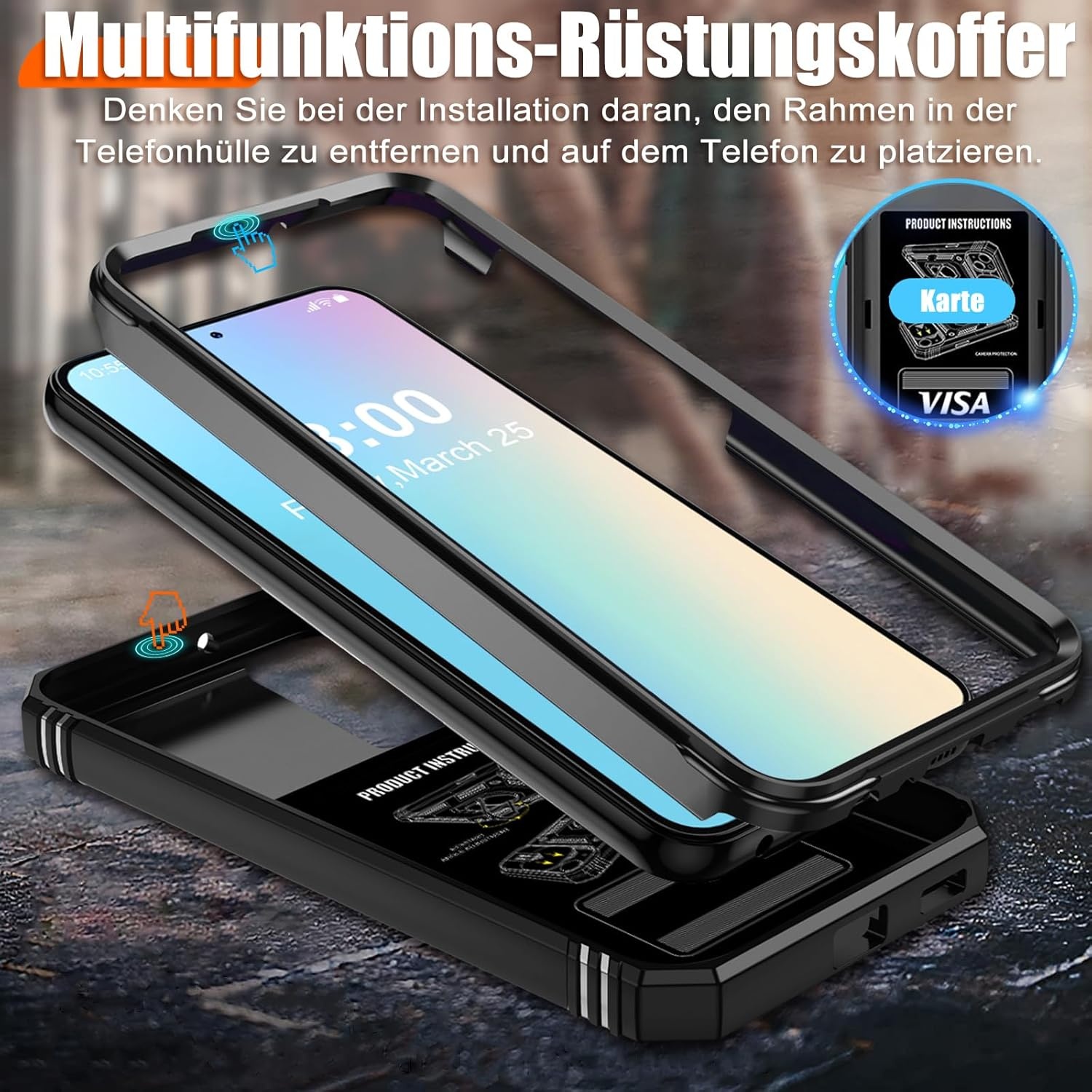 Samsung S25 Hoesje Zwart met Ringstand & Screenprotector - 34% Korting!