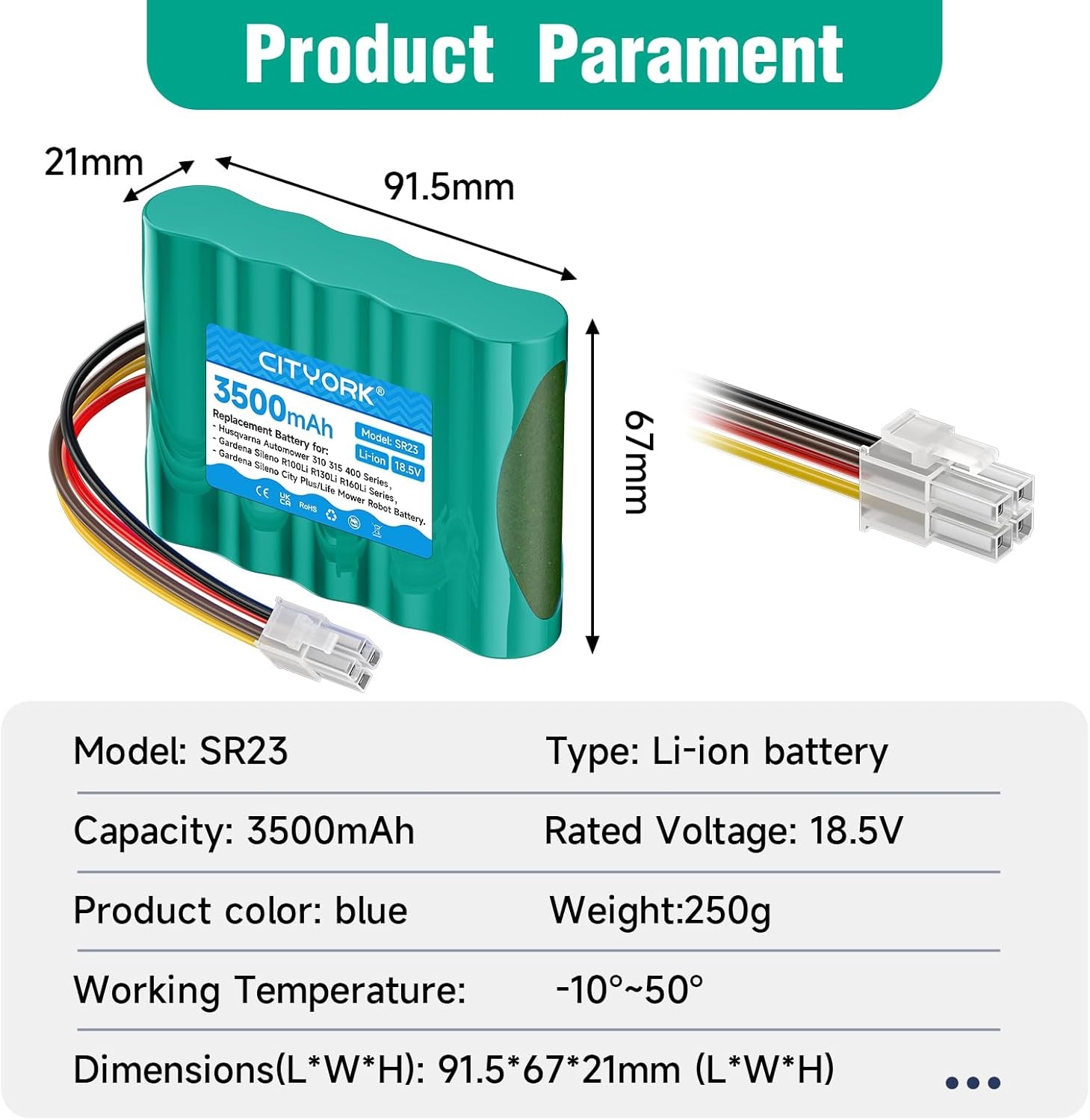 Reserveaccu Robotmaaier 3500mAh 18.5V Li-ion - 36% Korting!